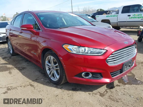 ✅ 2015 Ford Fusion Titanium Hybrid • VIN: 3FA6P0RU1FR245206 • Lot: 44233300. Listed on IAAI with 114,849 mi. Free auction sales archive from the USA and detailed vehicle history report at DreamBid. Image 1.