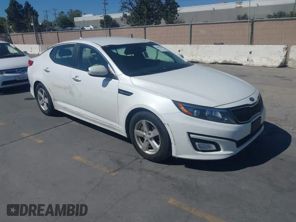 ✅ 2015 Kia Optima LX • VIN: KNAGM4A72F5532932 • Lot: 45594010. Wystawiony na IAAI z przebiegiem 100 706 mil. Bezpłatny archiwum sprzedaży aukcyjnych z USA i szczegółowy raport historii pojazdu na DreamBid. Zdjęcie 1.