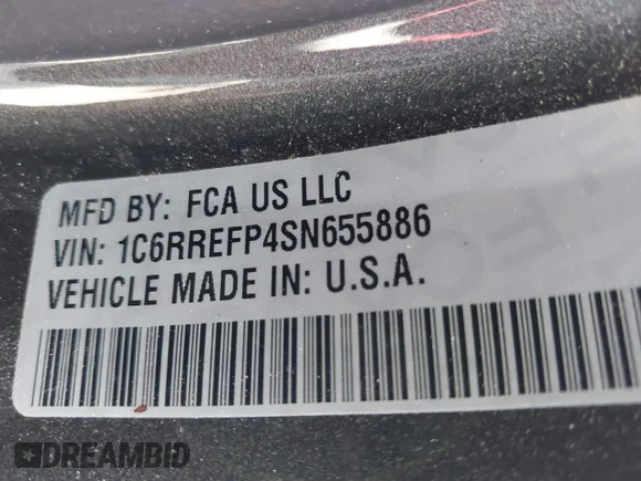 ✅ 2025 Ram 1500 Big Horn • VIN: 1C6RREFP4SN655886 • Лот: 43191016. Опубліковано раніше на IAAI з пробігом 11 448 миль. Безкоштовний доступ до архіву аукціонних продажів зі США та докладний звіт про історію автомобіля на DreamBid. Зображення 9.