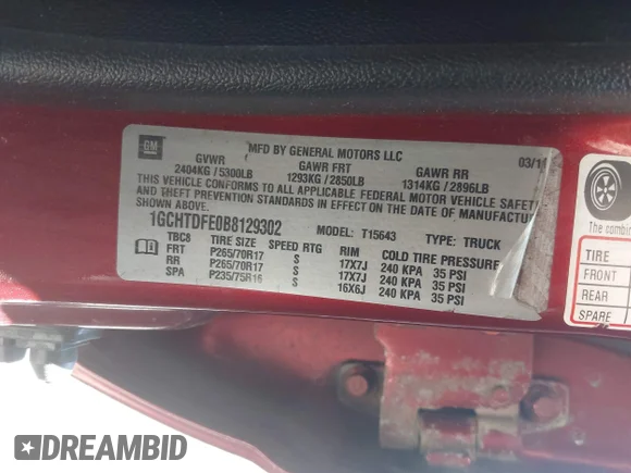 ✅ 2011 Chevrolet Colorado 2LT • VIN: 1GCHTDFE0B8129302 • Лот: 43172645. Опубликован ранее на IAAI с пробегом 193 606 миль. Бесплатный доступ к архиву аукционных продаж из США и подробный отчёт об истории автомобиля на DreamBid. Изображение 9.
