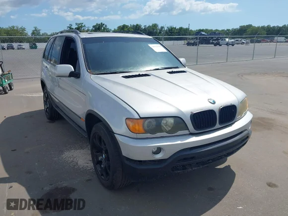 ✅ 2003 BMW X5 3.0i • VIN: 5UXFA53573LW24228 • Лот: 44975155. Опубликован ранее на IAAI с пробегом 110 121 миль. Бесплатный доступ к архиву аукционных продаж из США и подробный отчёт об истории автомобиля на DreamBid. Изображение 1.