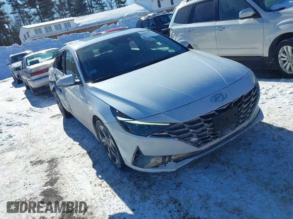 ✅ 2021 Hyundai Elantra Limited • VIN: 5NPLP4AGXMH039148 • Лот: 44287010. Опубликован ранее на IAAI с пробегом 29 201 миль. Бесплатный доступ к архиву аукционных продаж из США и подробный отчёт об истории автомобиля на DreamBid. Изображение 1.