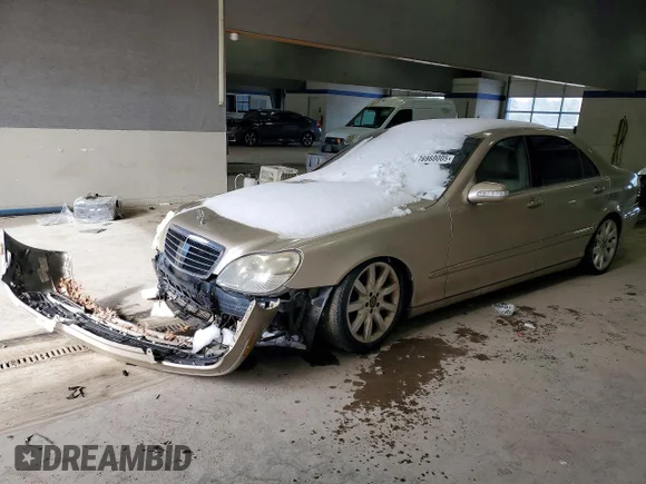 ✅ 2004 Mercedes-Benz S 5.5L • VIN: WDBNG76J54A387590 • Lot: 76960005. Listed on Copart with 152,352 mi. Free auction sales archive from the USA and detailed vehicle history report at DreamBid. Image 1.