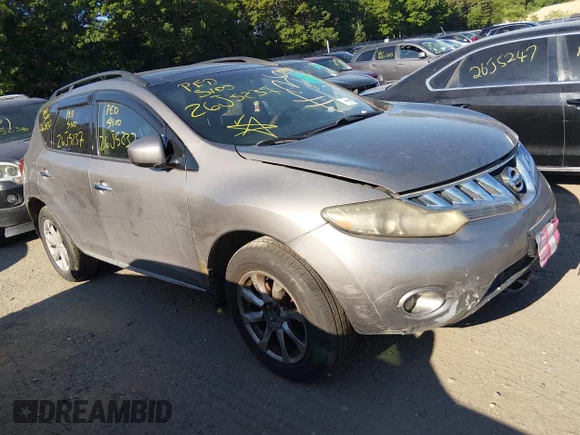 ✅ 2009 Nissan Murano LE • VIN: JN8AZ18W69W123857 • Lot: 45449930. Wystawiony na IAAI z przebiegiem Nie podano. Bezpłatny archiwum sprzedaży aukcyjnych z USA i szczegółowy raport historii pojazdu na DreamBid. Zdjęcie 1.