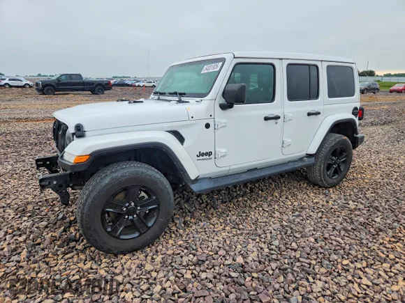 ✅ 2021 Jeep Wrangler Unlimited Sahara Altitude • VIN: 1C4HJXEG3MW722788 • Lot: 54001926. Listed on Copart with 34,196 mi. Free auction sales archive from the USA and detailed vehicle history report at DreamBid. Image 1.