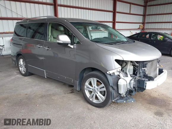 ✅ 2012 Nissan Quest LE • VIN: JN8AE2KP9C9046491 • Lot: 42358328. Wystawiony na IAAI z przebiegiem 242 694 mil. Bezpłatny archiwum sprzedaży aukcyjnych z USA i szczegółowy raport historii pojazdu na DreamBid. Zdjęcie 1.