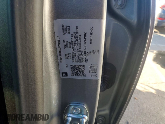 ✅ 2025 Chevrolet Colorado 2WD Work Truck • VIN: 1GCPSBEK3S1244902 • Lot: 75673995. Wystawiony na Copart z przebiegiem 8 113 mil. Bezpłatny archiwum sprzedaży aukcyjnych z USA i szczegółowy raport historii pojazdu na DreamBid. Zdjęcie 12.