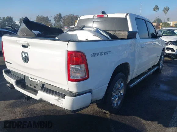 ✅ 2022 Ram 1500 Big Horn • VIN: 1C6RREFM5NN274493 • Lot: 43632384. Listed on IAAI with 35,138 mi. Free auction sales archive from the USA and detailed vehicle history report at DreamBid. Image 4.