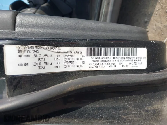 ✅ 2004 Jeep Grand Cherokee Laredo • VIN: 1J4GW48S74C319470 • Lot: 45342981. Wystawiony na IAAI z przebiegiem 107 573 mil. Bezpłatny archiwum sprzedaży aukcyjnych z USA i szczegółowy raport historii pojazdu na DreamBid. Zdjęcie 9.