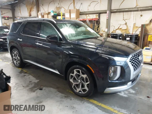 ✅ 2021 Hyundai Palisade Calligraphy • VIN: KM8R7DHE2MU265099 • Lot: 41951563. Wystawiony na IAAI z przebiegiem 37 118 mil. Bezpłatny archiwum sprzedaży aukcyjnych z USA i szczegółowy raport historii pojazdu na DreamBid. Zdjęcie 1.