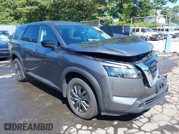 ✅ 2024 Nissan Pathfinder S • VIN: 5N1DR3AC2RC313852 • Лот: 43205638. Опубликован ранее на IAAI с пробегом 22 112 миль. Бесплатный доступ к архиву аукционных продаж из США и подробный отчёт об истории автомобиля на DreamBid. Изображение 1.