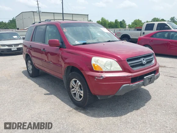 ✅ 2004 Honda Pilot EX • VIN: 2HKYF18444H610815 • Lot: 45467661. Wystawiony na IAAI z przebiegiem 312 697 mil. Bezpłatny archiwum sprzedaży aukcyjnych z USA i szczegółowy raport historii pojazdu na DreamBid. Zdjęcie 1.