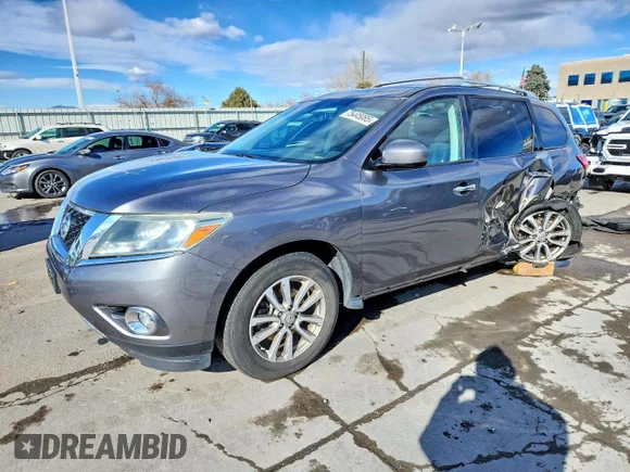 ✅ 2016 Nissan Pathfinder SL • VIN: 5N1AR2MM8GC605682 • Лот: 45654146. Опубликован ранее на Copart с пробегом 142 589 миль. Бесплатный доступ к архиву аукционных продаж из США и подробный отчёт об истории автомобиля на DreamBid. Изображение 1.