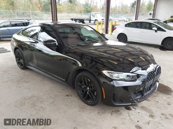 ✅ 2023 BMW 4 Series 430i xDrive • VIN: WBA73AV09PFM81696 • Lot: 43368678. Listed on IAAI with 27,816 mi. Free auction sales archive from the USA and detailed vehicle history report at DreamBid. Image 1.