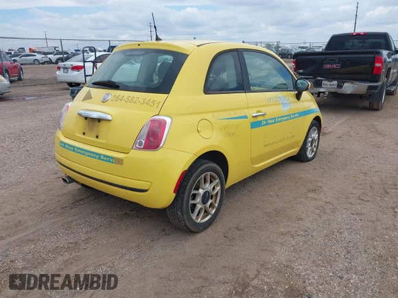 ✅ 2013 FIAT 500 Pop • VIN: 3C3CFFAR8DT546117 • Lot: 42233094. Wystawiony na IAAI z przebiegiem 177 530 mil. Bezpłatny archiwum sprzedaży aukcyjnych z USA i szczegółowy raport historii pojazdu na DreamBid. Zdjęcie 4.