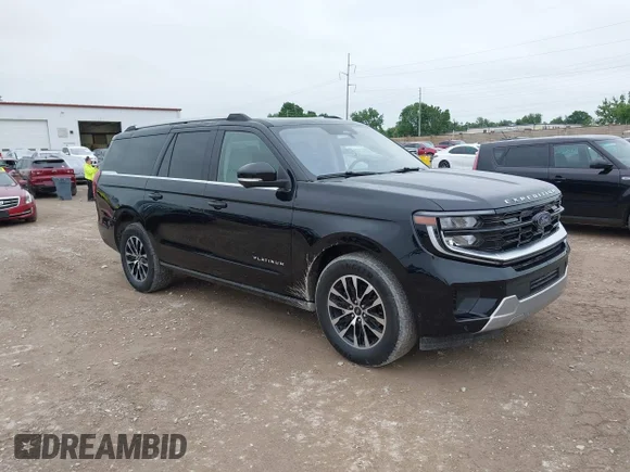 ✅ 2025 Ford Expedition Max Platinum • VIN: 1FMJK1M89SEA36243 • Лот: 45162558. Опубліковано раніше на IAAI з пробігом 28 399 миль. Безкоштовний доступ до архіву аукціонних продажів зі США та докладний звіт про історію автомобіля на DreamBid. Зображення 1.