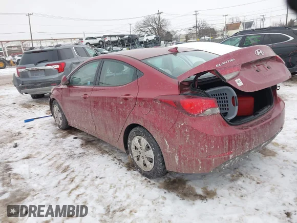 ✅ 2016 Hyundai Elantra SE • VIN: 5NPDH4AE6GH750379 • Lot: 44346953. Wystawiony na IAAI z przebiegiem 102 432 mil. Bezpłatny archiwum sprzedaży aukcyjnych z USA i szczegółowy raport historii pojazdu na DreamBid. Zdjęcie 3.