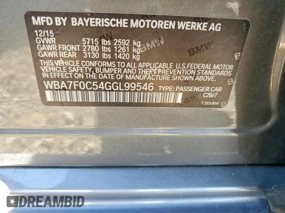 ✅ 2016 BMW 7 Series 750i • VIN: WBA7F0C54GGL99546 • Lot: 54908776. Wystawiony na Copart z przebiegiem Nie podano. Bezpłatny archiwum sprzedaży aukcyjnych z USA i szczegółowy raport historii pojazdu na DreamBid. Zdjęcie 13.