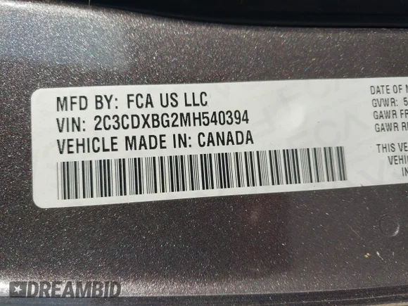 ✅ 2021 Dodge Charger SXT • VIN: 2C3CDXBG2MH540394 • Лот: 45115063. Опубліковано раніше на IAAI з пробігом 49 720 миль. Безкоштовний доступ до архіву аукціонних продажів зі США та докладний звіт про історію автомобіля на DreamBid. Зображення 9.