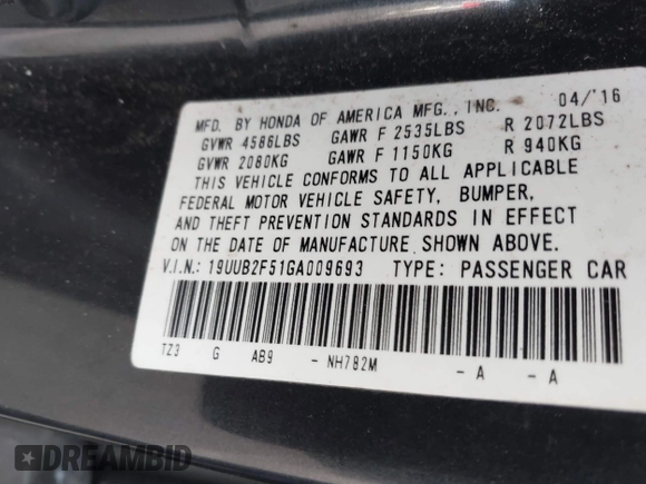 ✅ 2016 Acura TLX Technology • VIN: 19UUB2F51GA009693 • Lot: 44386526. Wystawiony na IAAI z przebiegiem 103 520 mil. Bezpłatny archiwum sprzedaży aukcyjnych z USA i szczegółowy raport historii pojazdu na DreamBid. Zdjęcie 9.