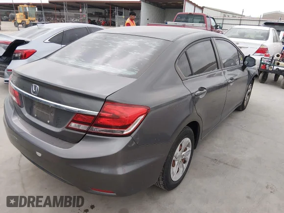 ✅ 2013 Honda Civic LX • VIN: 2HGFB2F54DH521177 • Lot: 44115051. Listed on IAAI with 153,379 mi. Free auction sales archive from the USA and detailed vehicle history report at DreamBid. Image 4.