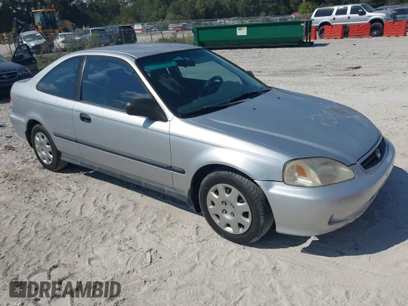 ✅ 1999 Honda Civic DX • VIN: 1HGEJ6228XL036436 • Lot: 43288650. Wystawiony na IAAI z przebiegiem 154 914 mil. Bezpłatny archiwum sprzedaży aukcyjnych z USA i szczegółowy raport historii pojazdu na DreamBid. Zdjęcie 1.