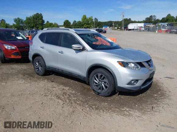 ✅ 2016 Nissan Rogue SL • VIN: 5N1AT2MVXGC825934 • Lot: 45258124. Listed on IAAI with 90,824 mi. Free auction sales archive from the USA and detailed vehicle history report at DreamBid. Image 1.