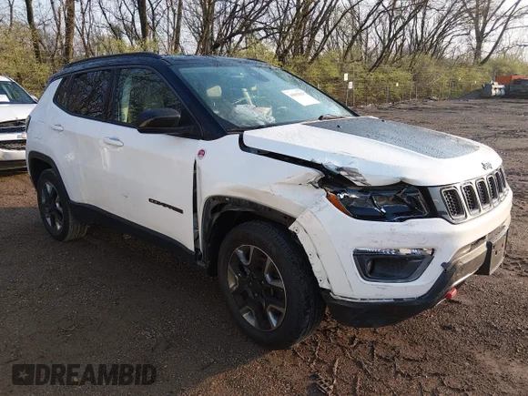 ✅ 2017 Jeep Compass Trailhawk • VIN: 3C4NJDDB5HT630746 • Лот: 44692528. Опубликован ранее на IAAI с пробегом 154 766 миль. Бесплатный доступ к архиву аукционных продаж из США и подробный отчёт об истории автомобиля на DreamBid. Изображение 1.