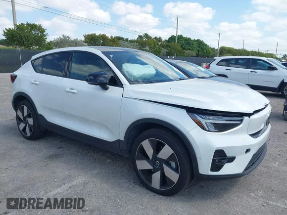 ✅ 2024 Volvo C40 Plus • VIN: YV4ER3GL0R2104189 • Lot: 42113357. Listed on IAAI with 8,686 mi. Free auction sales archive from the USA and detailed vehicle history report at DreamBid. Image 1.