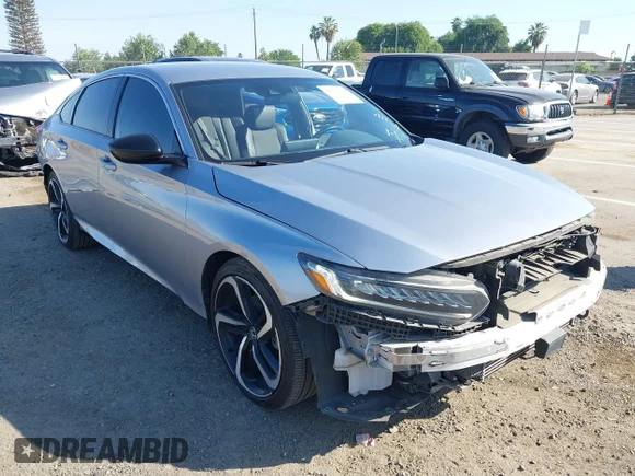 ✅ 2021 Honda Accord Sport • VIN: 1HGCV1F36MA097650 • Lot: 45089151. Listed on IAAI with 87,265 mi. Free auction sales archive from the USA and detailed vehicle history report at DreamBid. Image 1.
