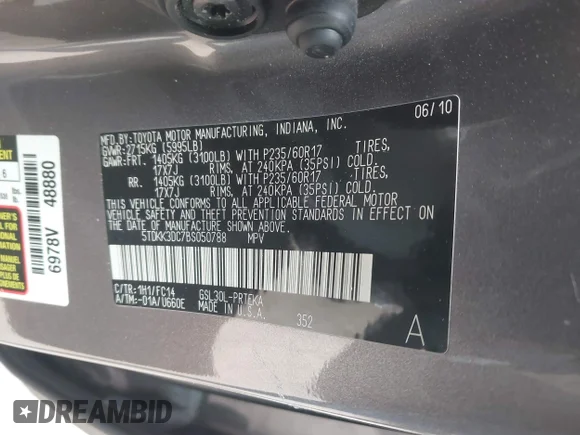 ✅ 2011 Toyota Sienna LE • VIN: 5TDKK3DC7BS050788 • Лот: 44296232. Опубліковано раніше на IAAI з пробігом 216 269 миль. Безкоштовний доступ до архіву аукціонних продажів зі США та докладний звіт про історію автомобіля на DreamBid. Зображення 9.
