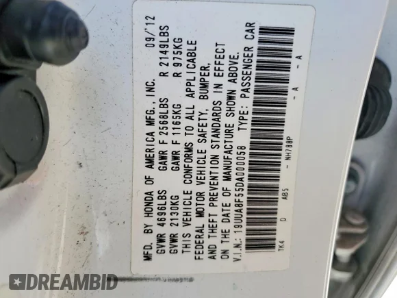 ✅ 2013 Acura TL Technology • VIN: 19UUA8F55DA000058 • Lot: 85447285. Wystawiony na Copart z przebiegiem 99 635 mil. Bezpłatny archiwum sprzedaży aukcyjnych z USA i szczegółowy raport historii pojazdu na DreamBid. Zdjęcie 12.