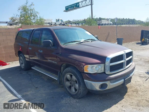 ✅ 2005 Dodge 1500 SLT • VIN: 1D7HA18N65S292423 • Lot: 45113008. Listed on IAAI with 156,917 mi. Free auction sales archive from the USA and detailed vehicle history report at DreamBid. Image 1.