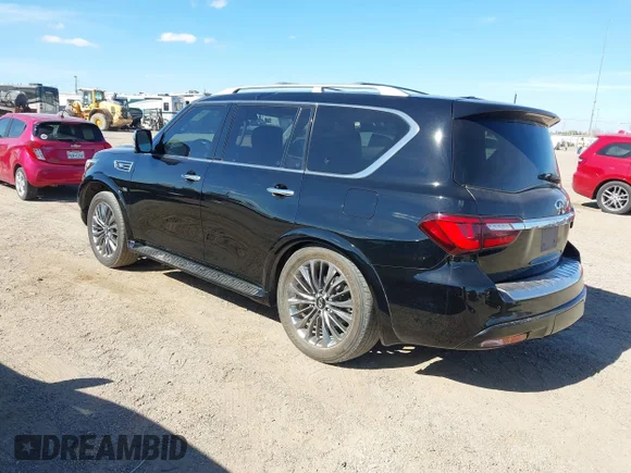 ✅ 2019 Infiniti QX80 Luxe • VIN: JN8AZ2NF4K9683455 • Lot: 44174132. Listed on IAAI with 196,749 mi. Free auction sales archive from the USA and detailed vehicle history report at DreamBid. Image 3.