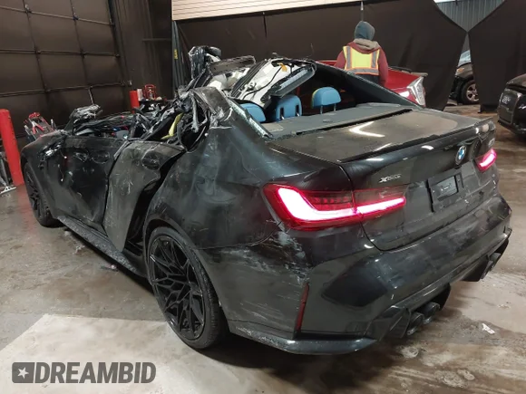 ✅ 2026 BMW M3 Competition xDrive • VIN: WBS33HJ01TFV88115 • Лот: 44204650. Опубликован ранее на IAAI с пробегом 1 463 миль. Бесплатный доступ к архиву аукционных продаж из США и подробный отчёт об истории автомобиля на DreamBid. Изображение 3.