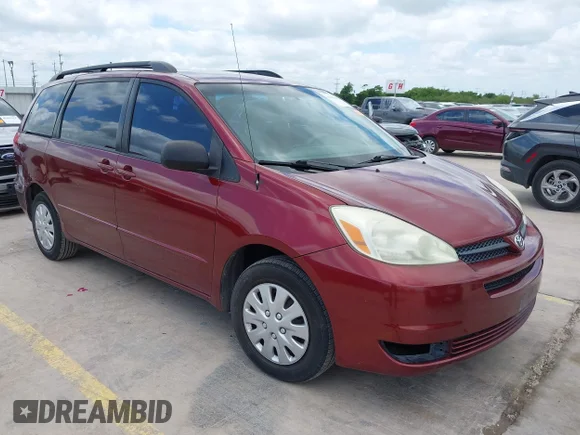 ✅ 2005 Toyota Sienna CE • VIN: 5TDZA23C95S226659 • Lot: 45193632. Listed on IAAI with 200,652 mi. Free auction sales archive from the USA and detailed vehicle history report at DreamBid. Image 1.