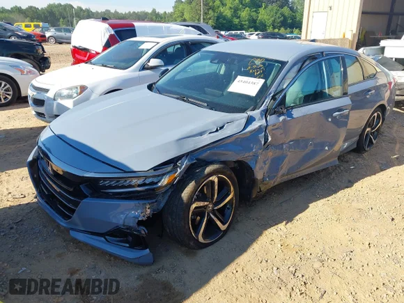✅ 2022 Honda Accord Sport SE • VIN: 1HGCV1F42NA027802 • Лот: 45404387. Опубликован ранее на IAAI с пробегом 52 660 миль. Бесплатный доступ к архиву аукционных продаж из США и подробный отчёт об истории автомобиля на DreamBid. Изображение 2.