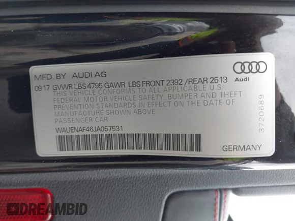✅ 2018 Audi A4 Premium Plus • VIN: WAUENAF46JA057531 • Лот: 44560011. Опубліковано раніше на IAAI з пробігом 80 665 миль. Безкоштовний доступ до архіву аукціонних продажів зі США та докладний звіт про історію автомобіля на DreamBid. Зображення 9.