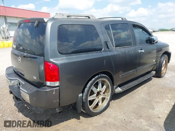 ✅ 2007 Nissan Armada LE • VIN: 5N1BA08AX7N702497 • Лот: 44932913. Опубліковано раніше на IAAI з пробігом 337 241 миль. Безкоштовний доступ до архіву аукціонних продажів зі США та докладний звіт про історію автомобіля на DreamBid. Зображення 4.