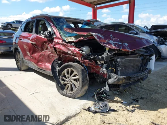 ✅ 2016 Hyundai Tucson Sport • VIN: KM8J33A25GU145269 • Lot: 43505401. Listed on IAAI with 105,660 mi. Free auction sales archive from the USA and detailed vehicle history report at DreamBid. Image 1.
