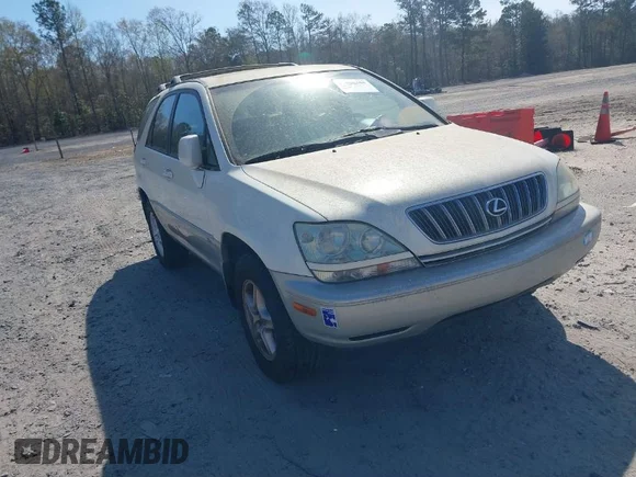 ✅ 2002 Lexus RX 300 • VIN: JTJGF10U920129117 • Lot: 41898105. Wystawiony na IAAI z przebiegiem 185 752 mil. Bezpłatny archiwum sprzedaży aukcyjnych z USA i szczegółowy raport historii pojazdu na DreamBid. Zdjęcie 1.