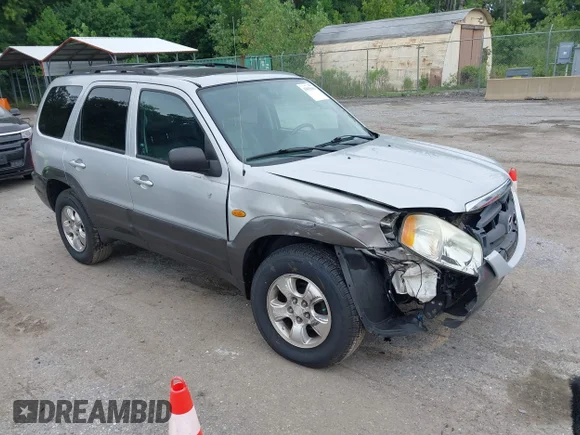 ✅ 2003 Mazda Tribute ES • VIN: 4F2CZ96143KM46331 • Lot: 43038903. Wystawiony na IAAI z przebiegiem 122 507 mil. Bezpłatny archiwum sprzedaży aukcyjnych z USA i szczegółowy raport historii pojazdu na DreamBid. Zdjęcie 1.