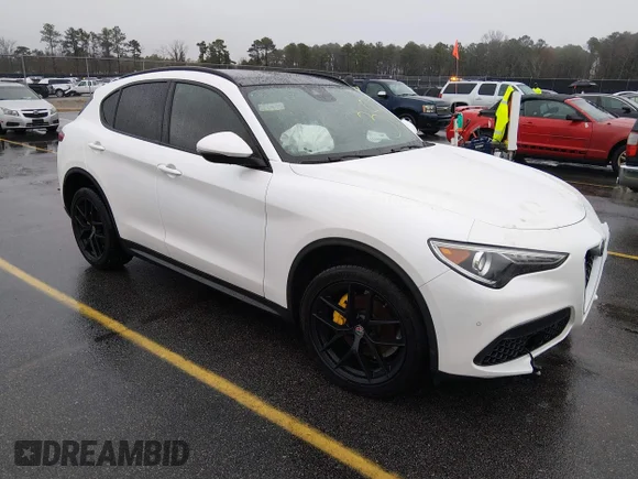 ✅ 2018 Alfa Romeo Stelvio Ti Sport • VIN: ZASFAKNNXJ7C01461 • Lot: 44488098. Listed on IAAI with 83,677 mi. Free auction sales archive from the USA and detailed vehicle history report at DreamBid. Image 1.