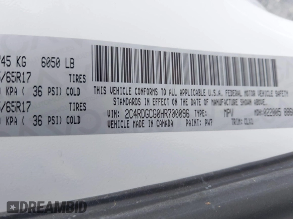 ✅ 2017 Dodge Grand Caravan SXT • VIN: 2C4RDGCG0HR700096 • Lot: 44785169. Wystawiony na IAAI z przebiegiem 155 791 mil. Bezpłatny archiwum sprzedaży aukcyjnych z USA i szczegółowy raport historii pojazdu na DreamBid. Zdjęcie 9.