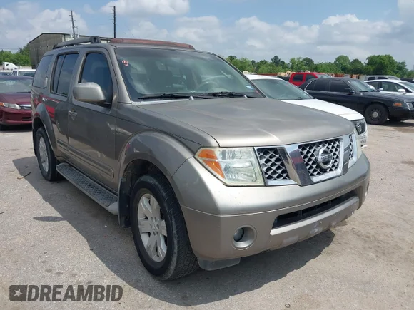 ✅ 2005 Nissan Pathfinder XE • VIN: 5N1AR18U95C747752 • Lot: 42165372. Wystawiony na IAAI z przebiegiem 122 481 mil. Bezpłatny archiwum sprzedaży aukcyjnych z USA i szczegółowy raport historii pojazdu na DreamBid. Zdjęcie 1.