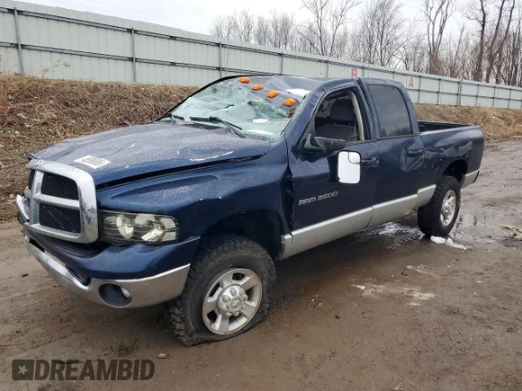 ✅ 2004 Dodge 2500 SLT • VIN: 3D3KU28D94G192186 • Lot: 46696006. Listed on Copart with 160,387 mi. Free auction sales archive from the USA and detailed vehicle history report at DreamBid. Image 1.