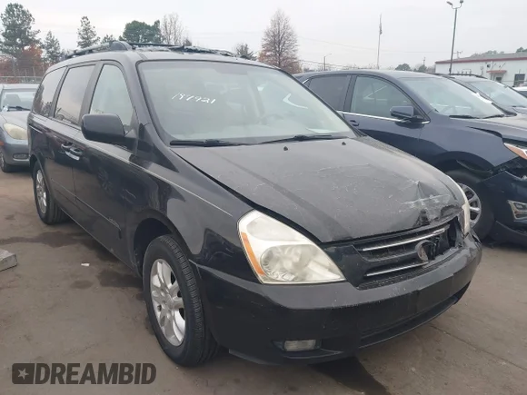 ✅ 2008 Kia Sedona LX • VIN: KNDMB233986197921 • Lot: 43734119. Wystawiony na IAAI z przebiegiem Nie podano. Bezpłatny archiwum sprzedaży aukcyjnych z USA i szczegółowy raport historii pojazdu na DreamBid. Zdjęcie 1.