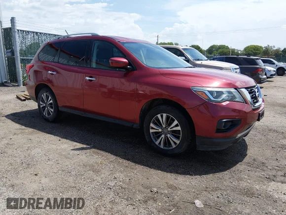 ✅ 2017 Nissan Pathfinder Platinum • VIN: 5N1DR2MM9HC606628 • Lot: 45212669. Listed on IAAI with 125,433 mi. Free auction sales archive from the USA and detailed vehicle history report at DreamBid. Image 1.