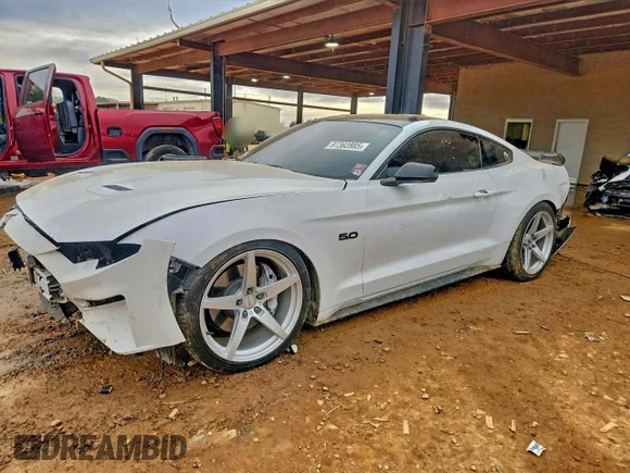✅ 2021 Ford Mustang GT Premium • VIN: 1FA6P8CF0M5115152 • Лот: 97362885. Опубликован ранее на Copart с пробегом 46 098 миль. Бесплатный доступ к архиву аукционных продаж из США и подробный отчёт об истории автомобиля на DreamBid. Изображение 1.