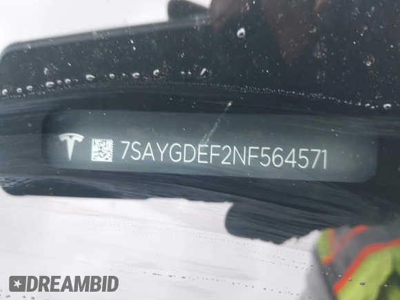 ✅ 2022 Tesla Model Y Performance • VIN: 7SAYGDEF2NF564571 • Лот: 44853517. Опубліковано раніше на IAAI з пробігом Не вказано. Безкоштовний доступ до архіву аукціонних продажів зі США та докладний звіт про історію автомобіля на DreamBid. Зображення 9.